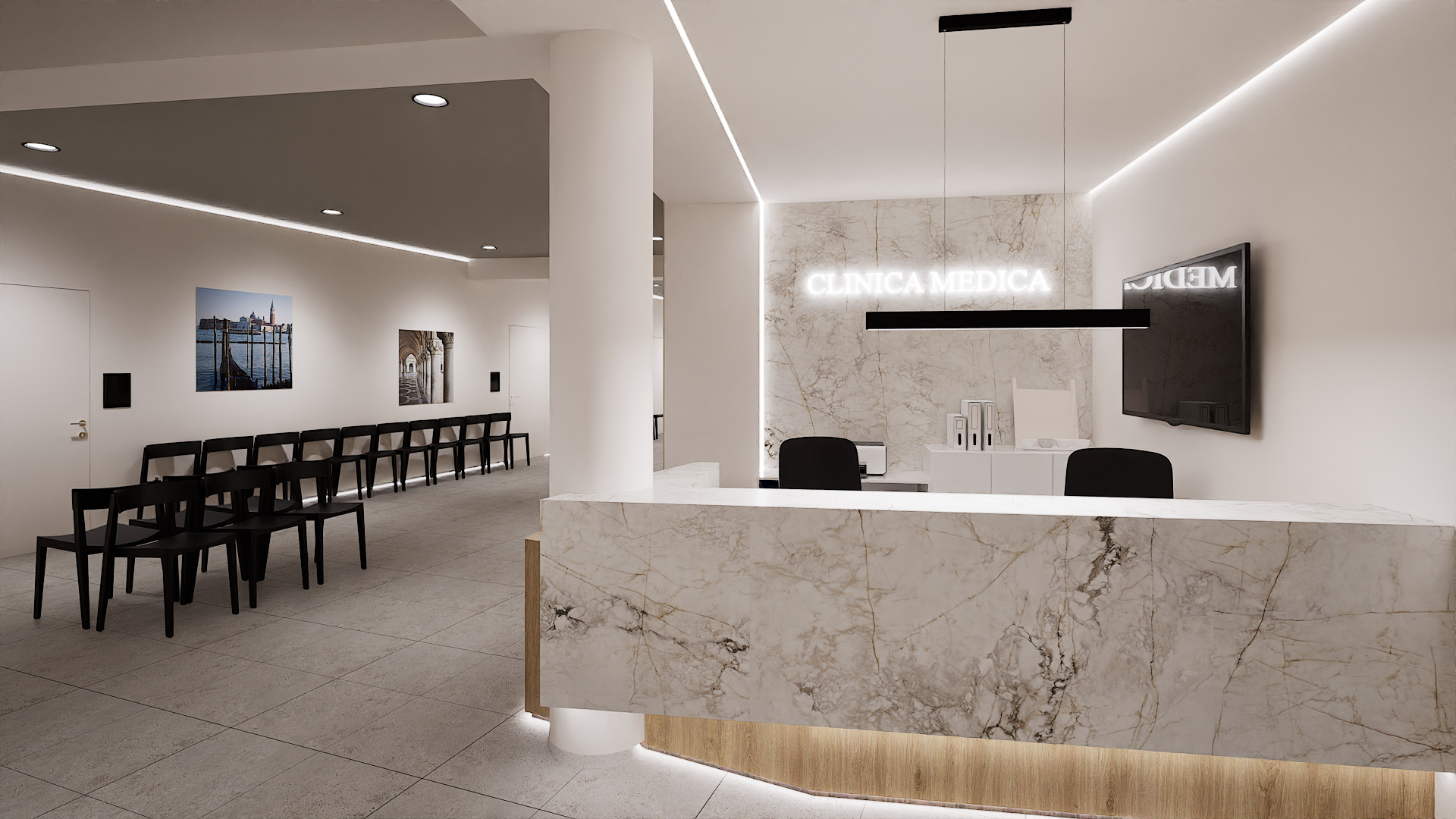 Wnętrze biurowe — projekt architekt wnętrz Tomek Smus