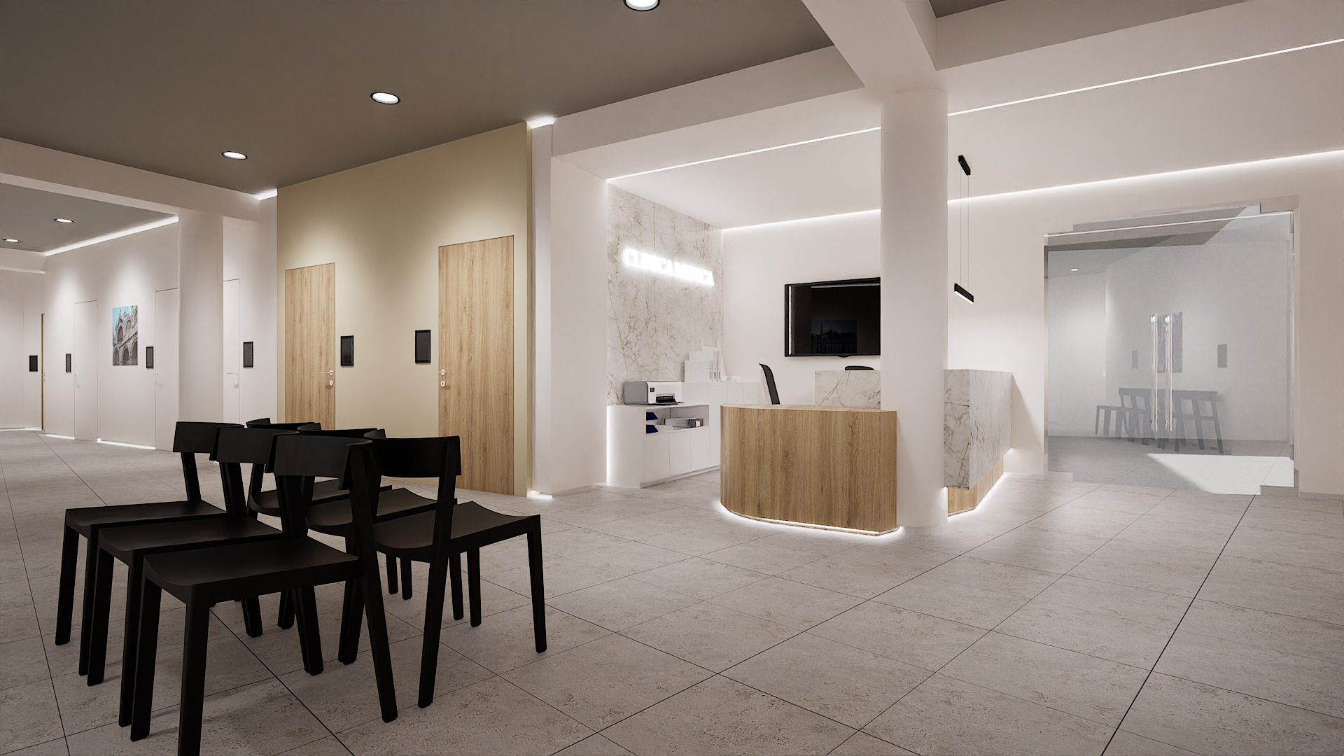 Aranżacja lokalu komercyjnego — SMUS design, Łódź
